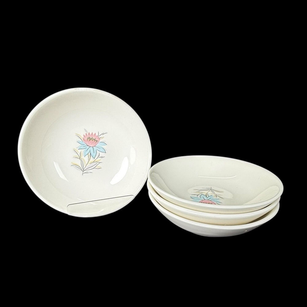 Vintage Mid Century Steubenville Fairlane Dessert Fruit Bowls 5.5" Set of 4